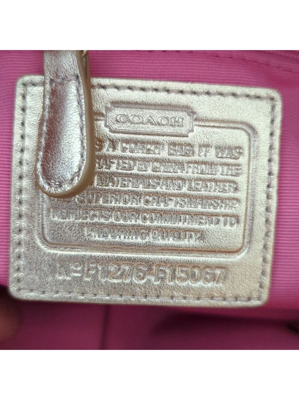 Coach F15067 Soho Signature Crossbody Shoulder Bag Khaki Gold - Picture 13 of 16